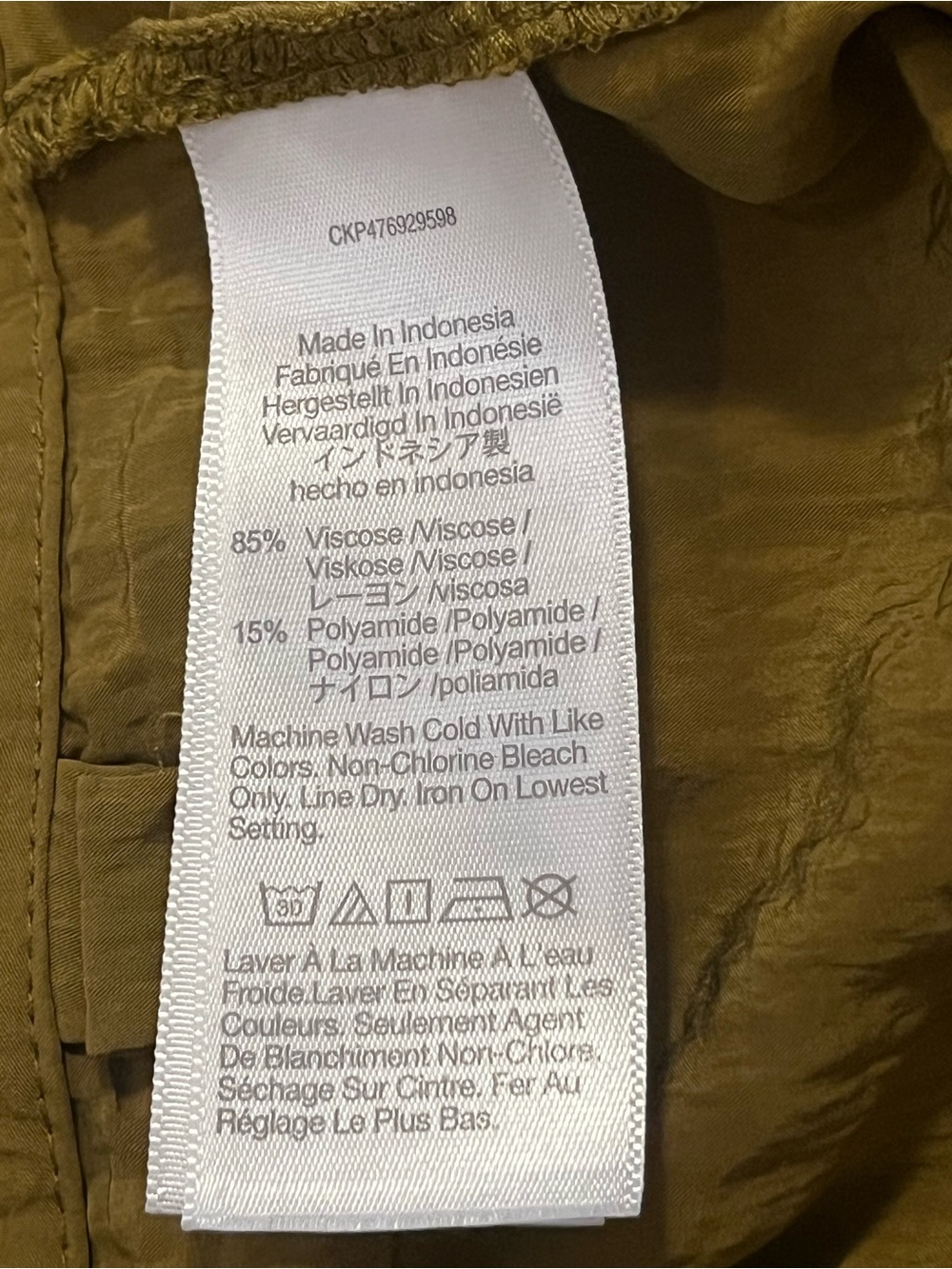 Madewell Drapey Cargo Lightweight Pleated Parachute Utility Mustard Pants Size 6 - Picture 12 of 12